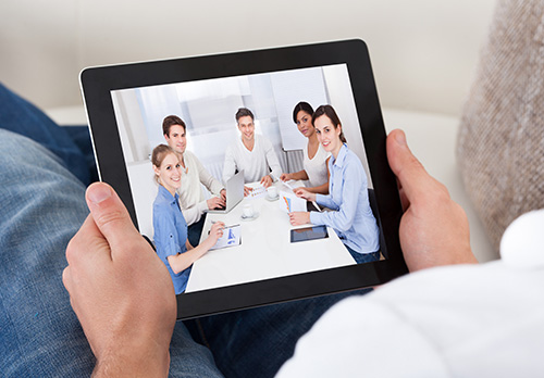 Videokonferenz auf dem Ipad